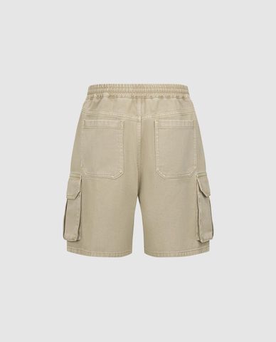 URBAN REVIVO - Quần short jeans nam phối túi hộp