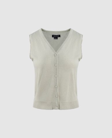 URBAN REVIVO - Áo khoác cardigan nữ cổ V hiện đại