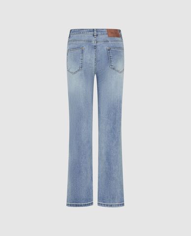 URBAN REVIVO - Quần jeans nữ ống đứng thời trang