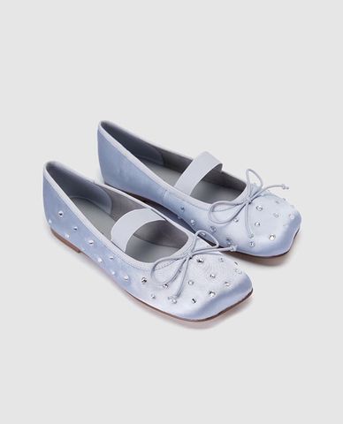 URBAN REVIVO - Giày búp bê đế bệt quai ngang Studded