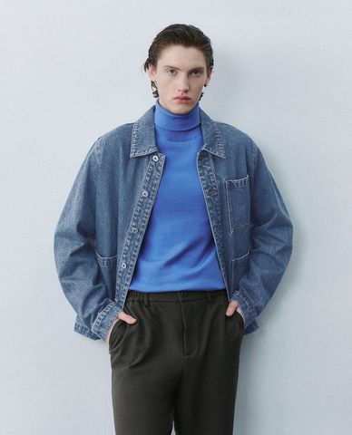 URBAN REVIVO - Áo khoác denim nam cá tính