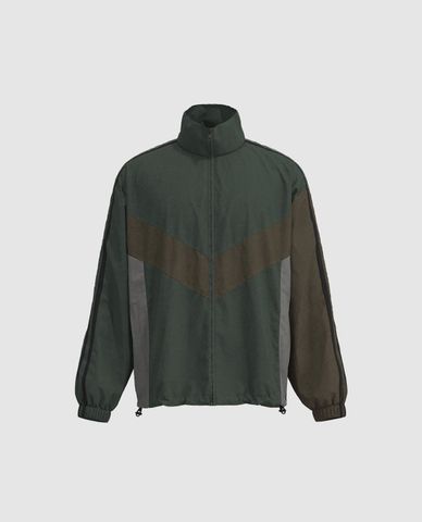 URBAN REVIVO - Áo khoác gió nam cổ trụ hiện đại