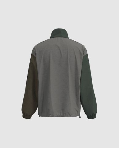 URBAN REVIVO - Áo khoác gió nam cổ trụ hiện đại