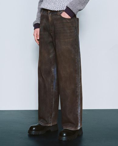 URBAN REVIVO - Quần jeans nam ống rộng trẻ trung