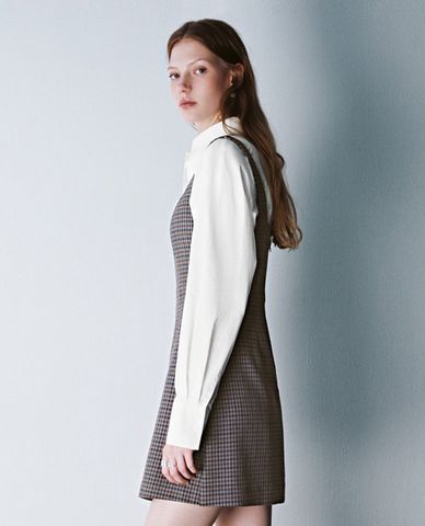 URBAN REVIVO - Đầm hai dây mini dáng chữ A trẻ trung Checkered