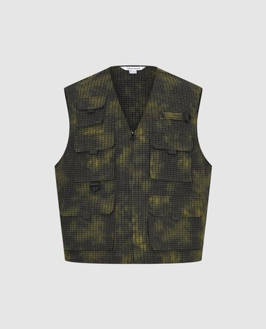 URBAN REVIVO - Áo khoác gilet nam cổ V phối túi