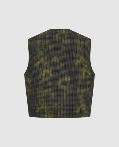 URBAN REVIVO - Áo khoác gilet nam cổ V phối túi