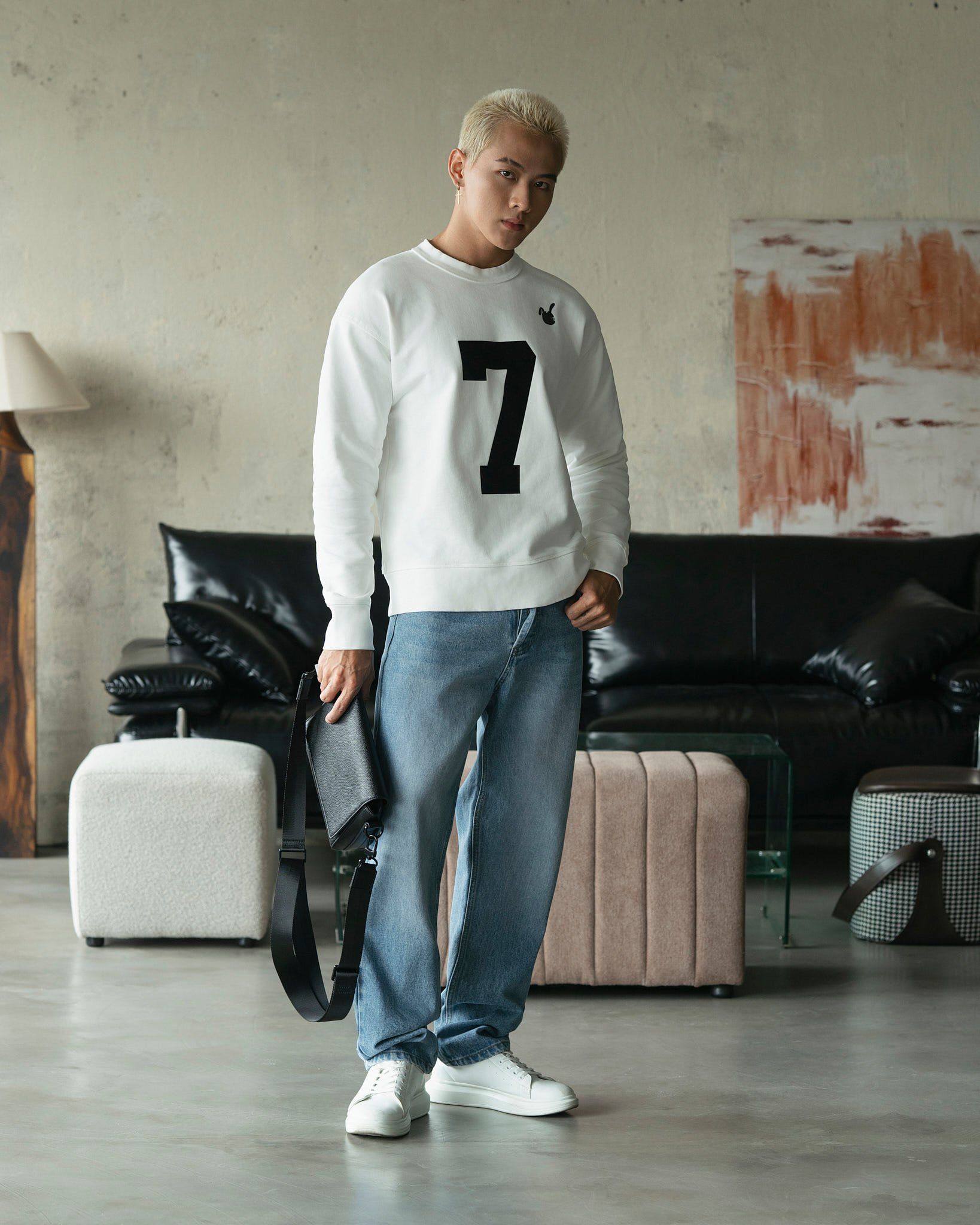 ÁO TAY DÀI NỈ IN TG SLIMFIT