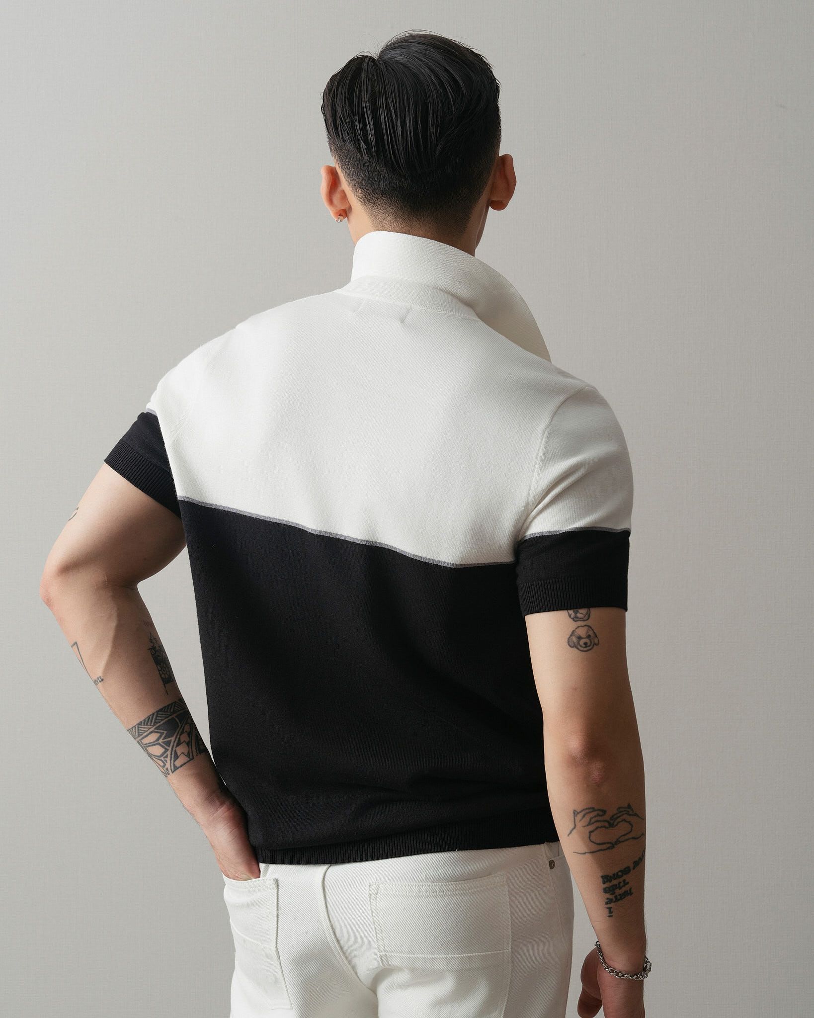 ÁO THUN CÓ CỔ DỆT KIM