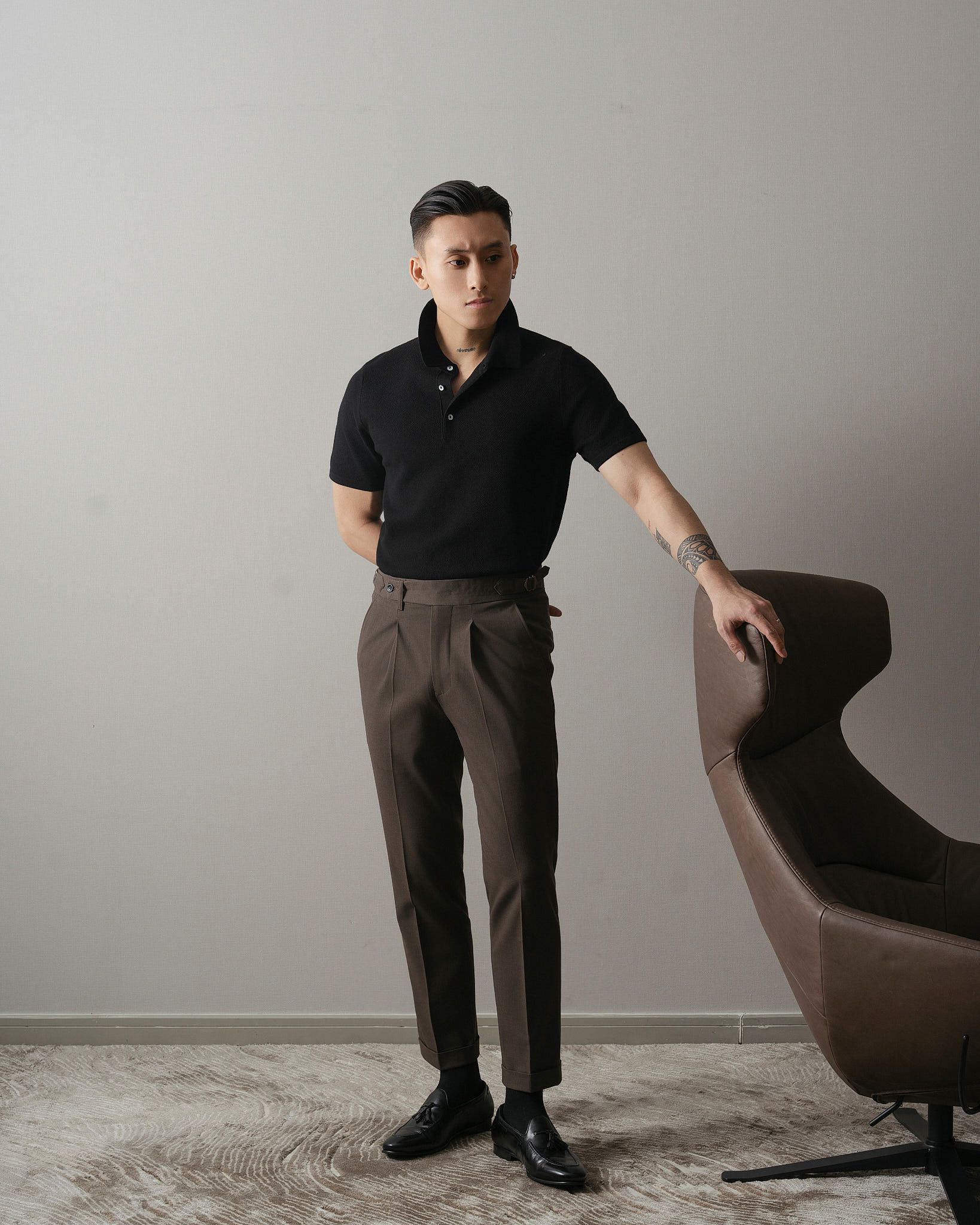 ÁO THUN CÓ CỔ DỆT KIM