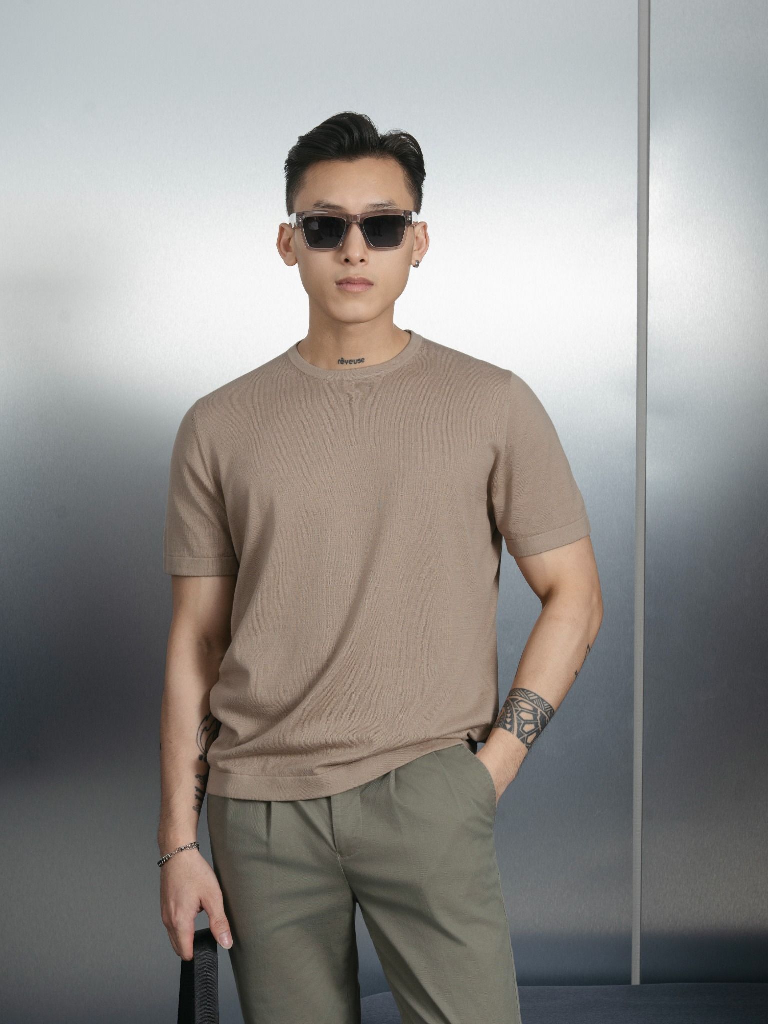 ÁO THUN CỔ TRÒN DỆT KIM TRƠN