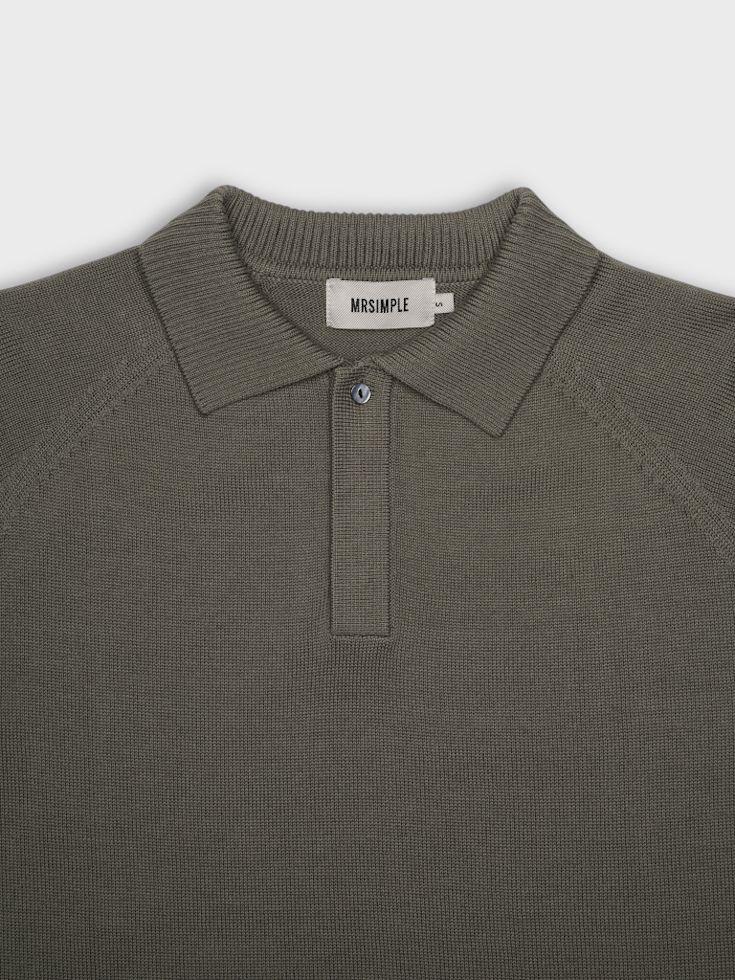 ÁO THUN CÓ CỔ DỆT KIM RAGLAN PHỐI LINE