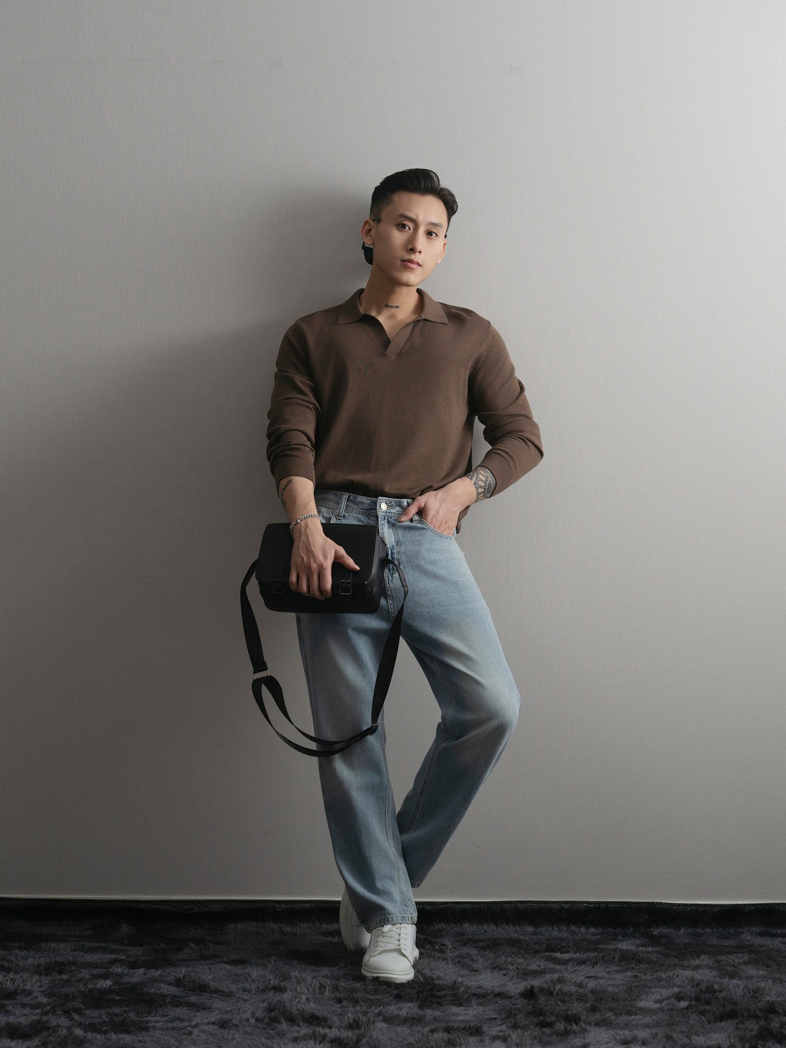 ÁO TAY DÀI DỆT KIM CÓ CỔ V