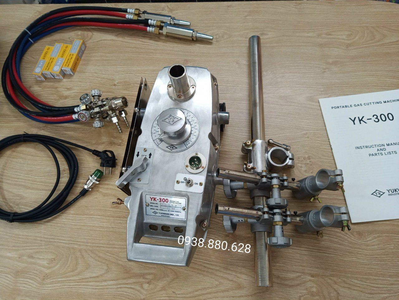 Máy Cắt Rùa YUKWANG YK-300, Rùa Cắt Ray 2 mỏ cắt Hàn Quốc