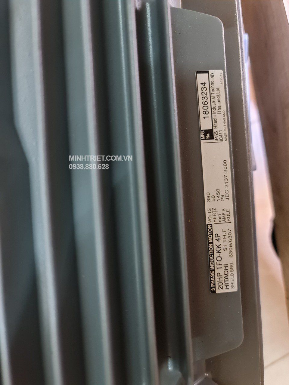 Động Cơ Điện 3 Pha HITACHI 20HP-TFO-K-4P-IP55-F.INS