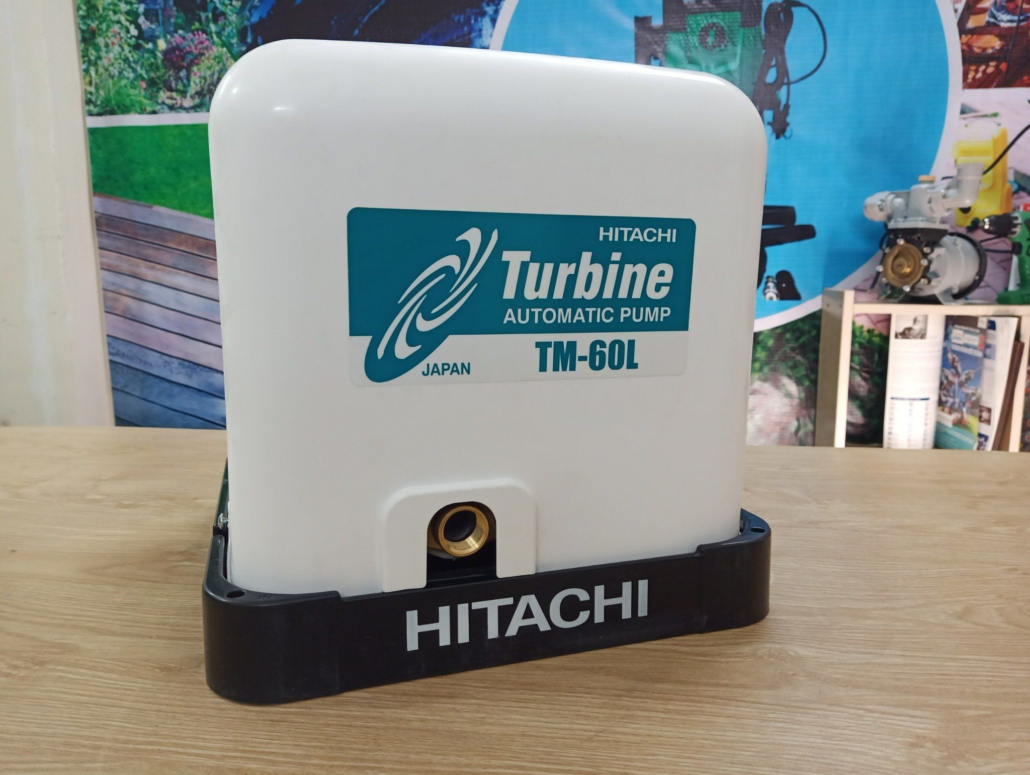 Máy Bơm Nước Tự Động Tuabin Hitachi 150W TM-60L, Máy Bơm Tăng Áp