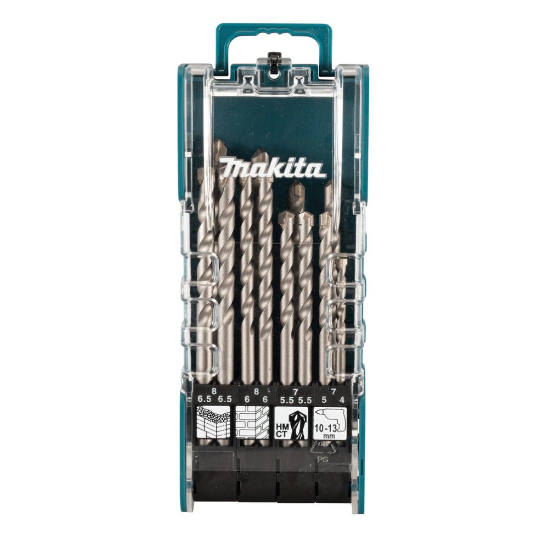 Bộ Mũi Khoan Tường 12 Cái Makita D-73483 – Chuôi Kẹp, Chính Hãng