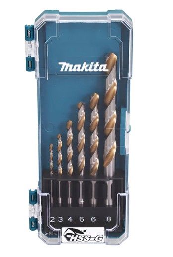 Bộ Mũi Khoan Makita D-77241 HSS-G Phủ Titanium (6 Mũi), Khoan Kim Loại Chính Xác, Bền Bỉ