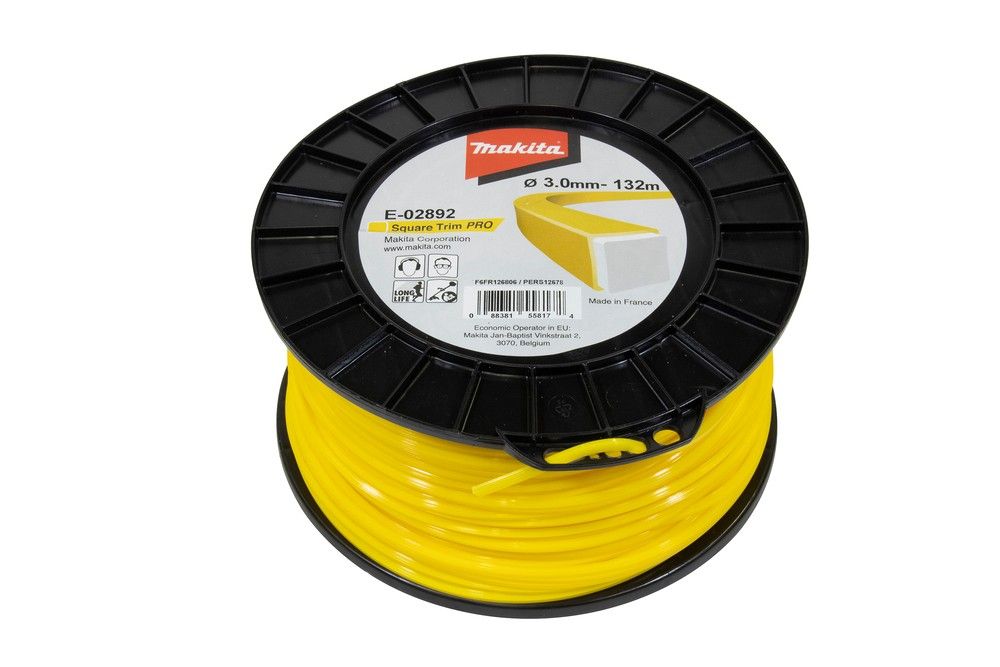 E-02892 Dây Cước Cắt Cỏ Vuông Đôi (Vàng) 3.0mm - 132m