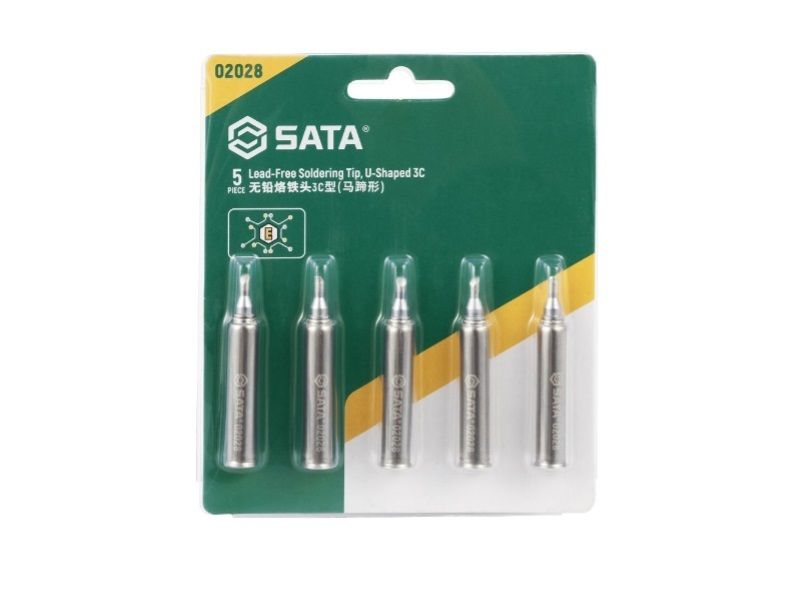 Bộ Mỏ Hàn 3C Mũi Chữ U 5 Chi Tiết SATA 02028
