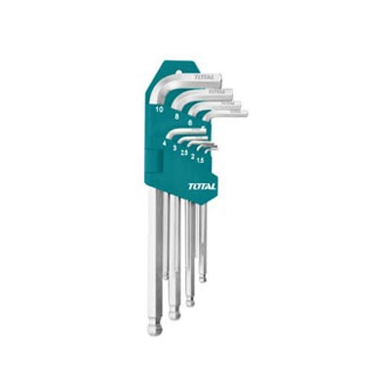 Bộ lục giác đầu bằng 9 chi tiết hệ mét Total THT106191 1.5-10mm
