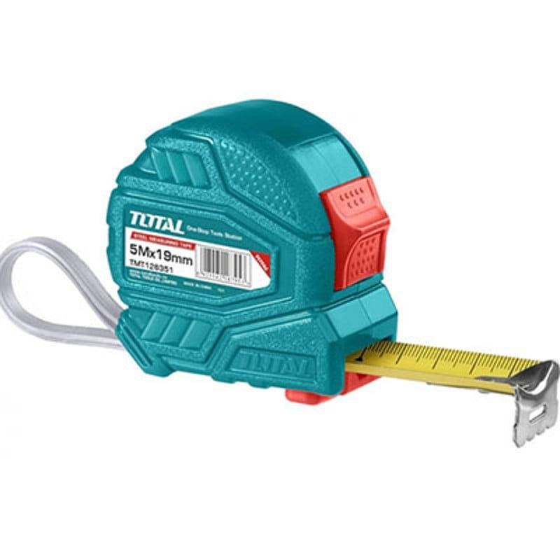 Thước cuộn thép nền vàng 19mm Total TMT126351 5m