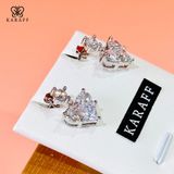 Khuyên Tai Karaff Orin Veer - Trang Sức Bạc 925 Mạ Vàng Trắng