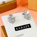 Khuyên Tai Karaff Orin Veer - Trang Sức Bạc 925 Mạ Vàng Trắng