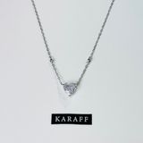 Dây Chuyền Karaff Celestine Heartlight - Trang Sức Bạc 925 Mạ Vàng Trắng