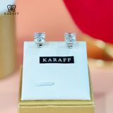 Khuyên Tai Karaff Nova Glint - Trang Sức Bạc 925 Mạ Vàng Trắng