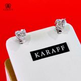 Khuyên Tai Karaff Vera Aura - Trang Sức Bạc Mạ Vàng Trắng