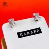 Khuyên Tai Karaff Livia Spark - Trang Sức Bạc 925 Mạ Vàng Trắng