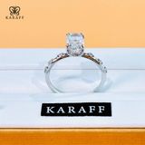 Nhẫn Karaff Luxe Halo - Trang Sức Bạc 925 Mạ Vàng Trắng