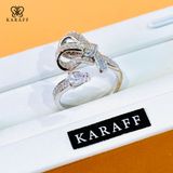 Nhẫn Karaff Shine Drape - Trang Sức Bạc 925 Mạ Vàng Trắng