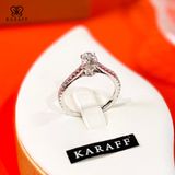 Nhẫn Karaff Stella Grace - Trang Sức Bạc 925 Mạ Vàng Trắng, Đá Moissanite