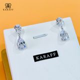 Khuyên tai Karaff Solea Lux - Trang Sức Bạc 925 Mạ Vàng Trắng