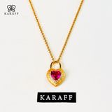 Dây Chuyền Karaff Ruby Locket - Trang Sức Bạc 925 Mạ Vàng 24K