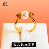 Nhẫn Karaff Lumen Pearl - Trang Sức Bạc 925 Mạ Vàng 24K