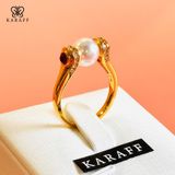 Nhẫn Karaff Lumen Pearl - Trang Sức Bạc 925 Mạ Vàng 24K