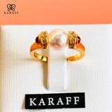 Nhẫn Karaff Lumen Pearl - Trang Sức Bạc 925 Mạ Vàng 24K