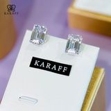 Khuyên Tai Karaff Crystal Elegance - Trang Sức Bạc 925 Mạ Vàng Trắng