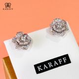 Khuyên Tai Karaff Valo Sera - Trang Sức Bạc 925 Mạ Vàng Trắng