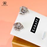 Khuyên Tai Karaff Valo Sera - Trang Sức Bạc 925 Mạ Vàng Trắng