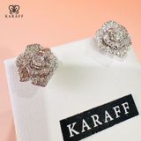 Khuyên Tai Karaff Valo Sera - Trang Sức Bạc 925 Mạ Vàng Trắng