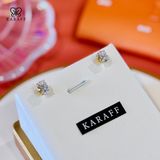 Khuyên Tai Karaff Aurelia Nova - Trang Sức Bạc 925 Mạ Vàng Trắng Đá Trắng Mạ 24k