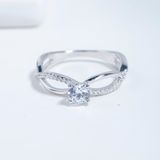  S925 Nhân nữ Đai xoắn infinity Ổ 5,4mm Chủ Mois Round D tấm mois  SRE019.M1.m 