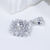  S925 Mặt dây Halo vuông Ổ 7,2mm Chủ Mois Round D tấm mois  SPE081.M1.m 
