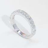  S925 Nhân nữ Half Eternity 1 hàng 3,0mm Không chủ  tấm mois  SRI003.n.m 
