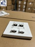 N800.504 - Nắp ổ cắm mạng hình vuông 86x86mm, 4 cổng