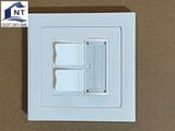 N800.502 - LANmark UK Style Wall Outlet Kit 2 Snap-In Flat White
